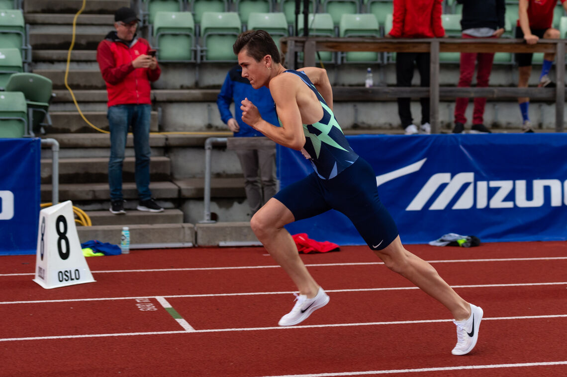 Jakob Ingebrigtsen leverte nok et sterkt løp og utklassa konkurrentene. (Arkivfoto: Samuel Hafsahl)
