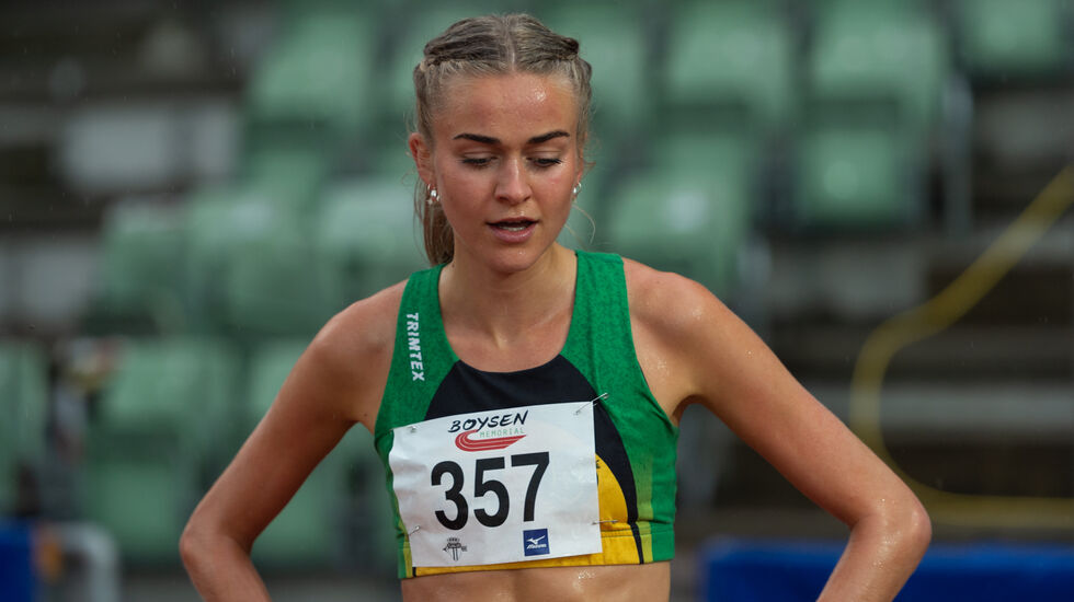2.06,14 på Amalie Sæten på Bislett i kveld. (Foto: Samuel Hafsahl)