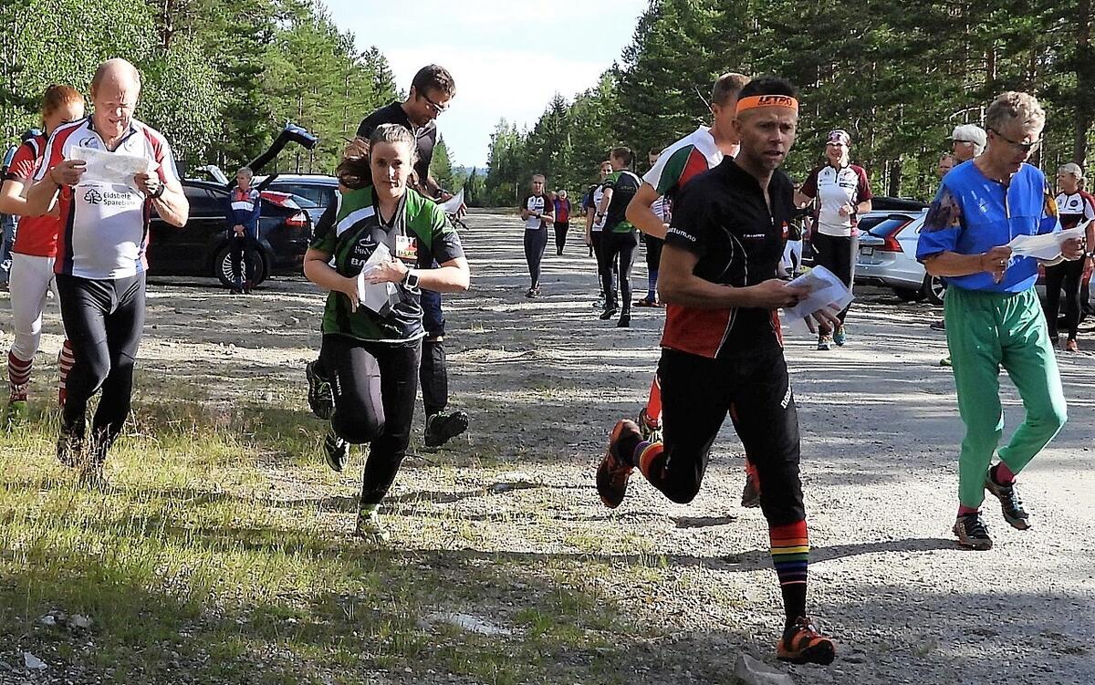 Nina Smestad, Løten OL og Kenneth Bilstad, Vang OL var best i den lengste løypa. (Foto: Stein Arne Negård)