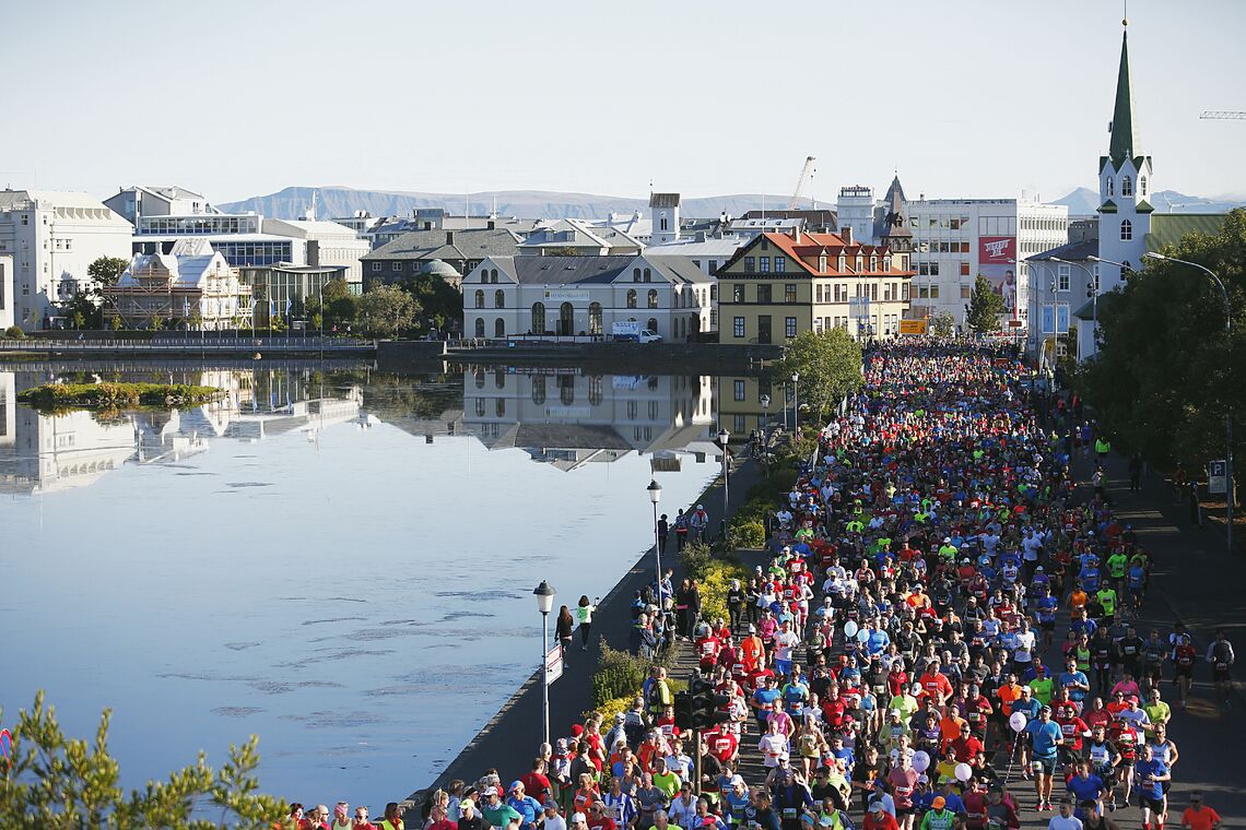 Reykjavik Marathon har utviklet seg til å bli et stort arrangement, og et populært reisemål også for mange nordmenn. (Arrangørfoto)