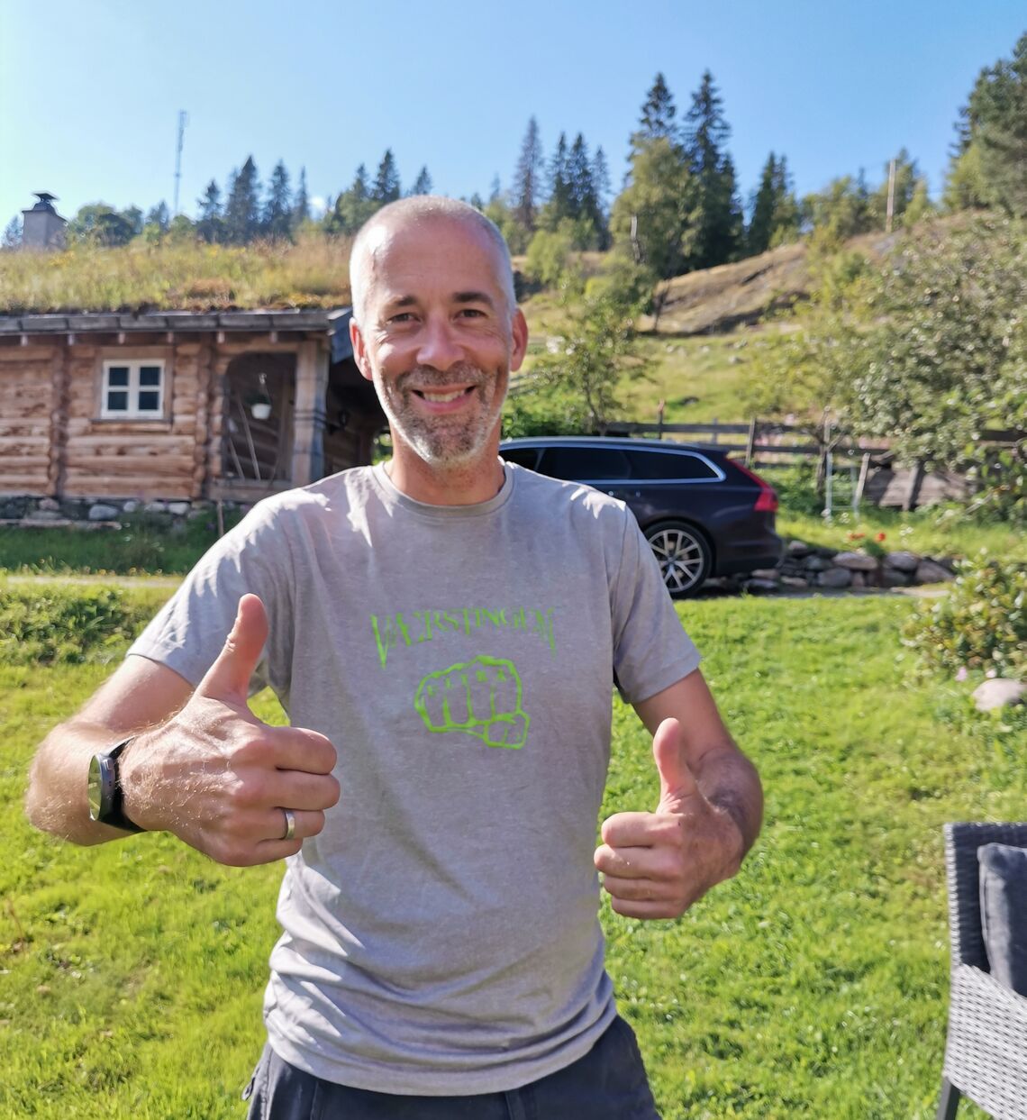 Einar Tho løp 126 kilometer og sikret seg grå trøye i Værstingen.  (Foto: Dag Olav Tho)