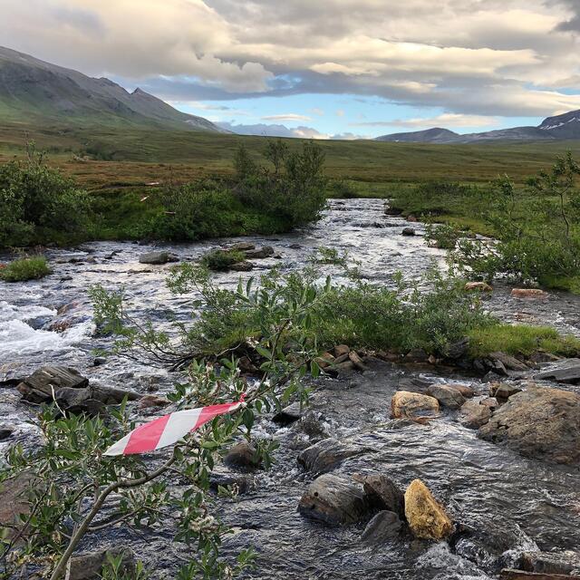 Løypa til Trømsø Mountain Ultra ble merket onsdag. (Foto: Maria Nordfjäll)