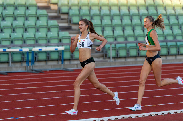 Både Sigrid Jervell Våg og Amalie Sæten nærmer seg 8-tallet på 3000 m. (Foto: Samuel Hafsahl)
