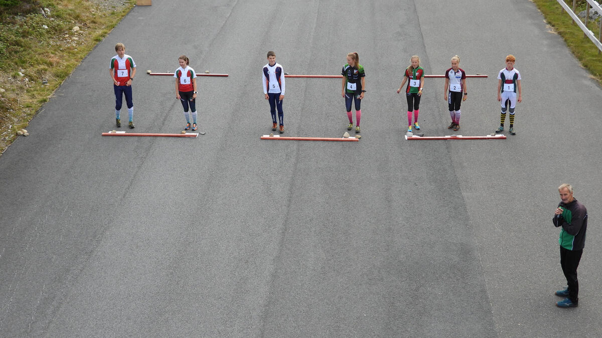 Startklare 13-16 løpere.