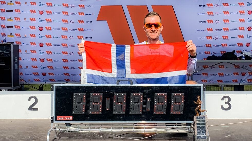 Stian Andersen var eneste norske i årets Mors 100 miles. Tittelforsvareren vant igjen, suverent. (Privat foto)