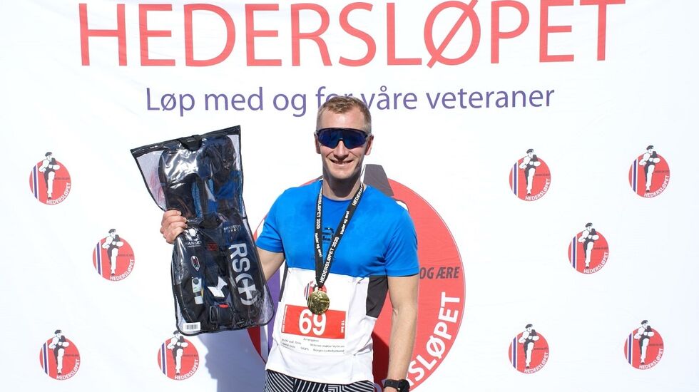 Jørgen Otto Tresselt hadde med 34:44 dagens beste tid på to runder i Hedersløpet. (Foto fra løpets facebookside)
