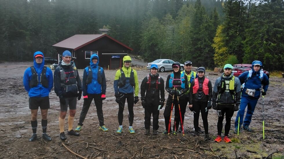 Startfeltet på 54 kilometeren klar for å løpe fra Mylla til Maridalen. (Foto: Janniche Bergh)