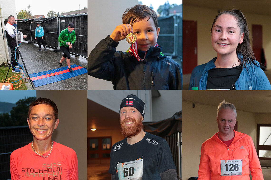Noen av dem som løp Springkarusellen, alle med sin egen historie og sin egen opplevelse av løpet. (Alle foto: Arne Dag Myking)