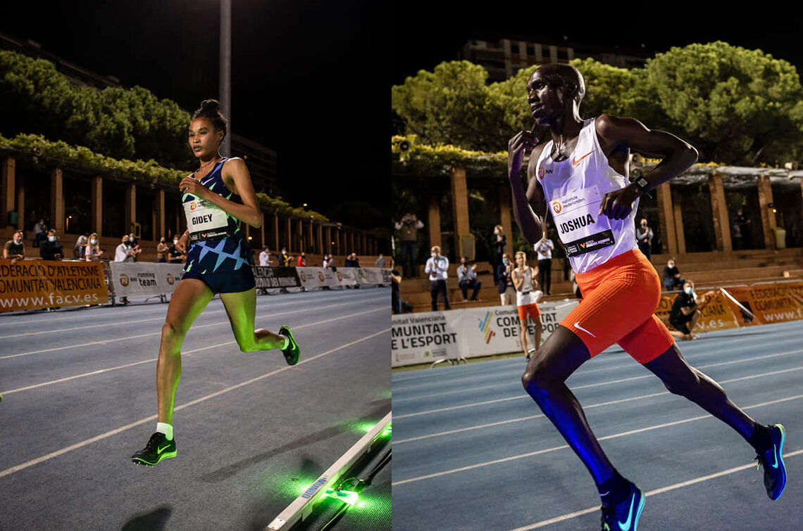 Fysiologi og teknologi gikk opp i en større enhet da Letensebet Gidey og Joshua Cheptegei satte verdensrekord i Valencia 7. oktober. (Foto: NN Running Team)
