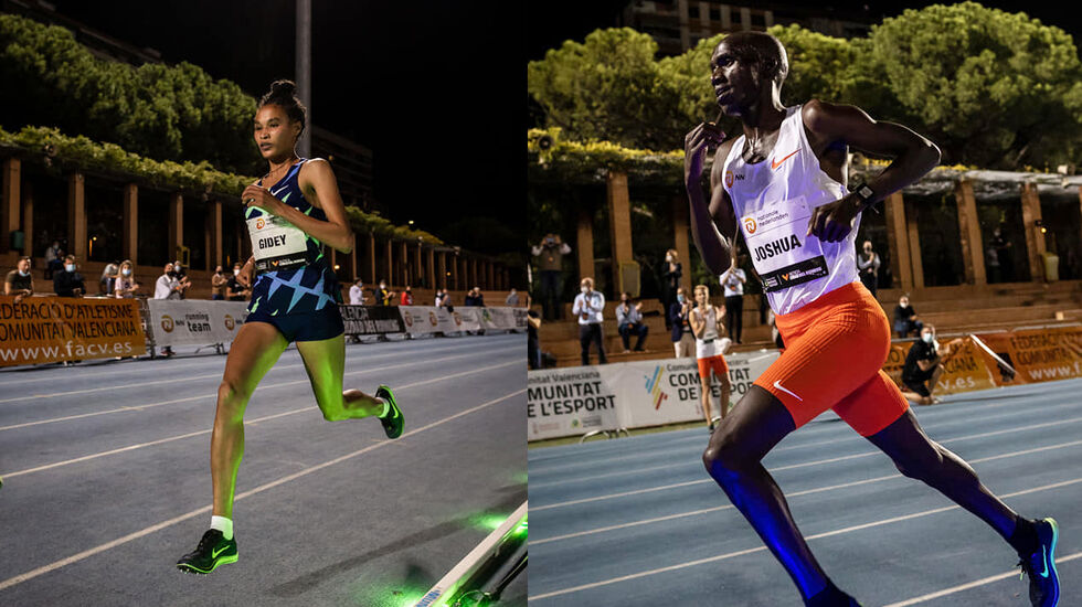 Fysiologi og teknologi gikk opp i en større enhet da Letensebet Gidey og Joshua Cheptegei satte verdensrekord i Valencia 7. oktober. (Foto: NN Running Team)