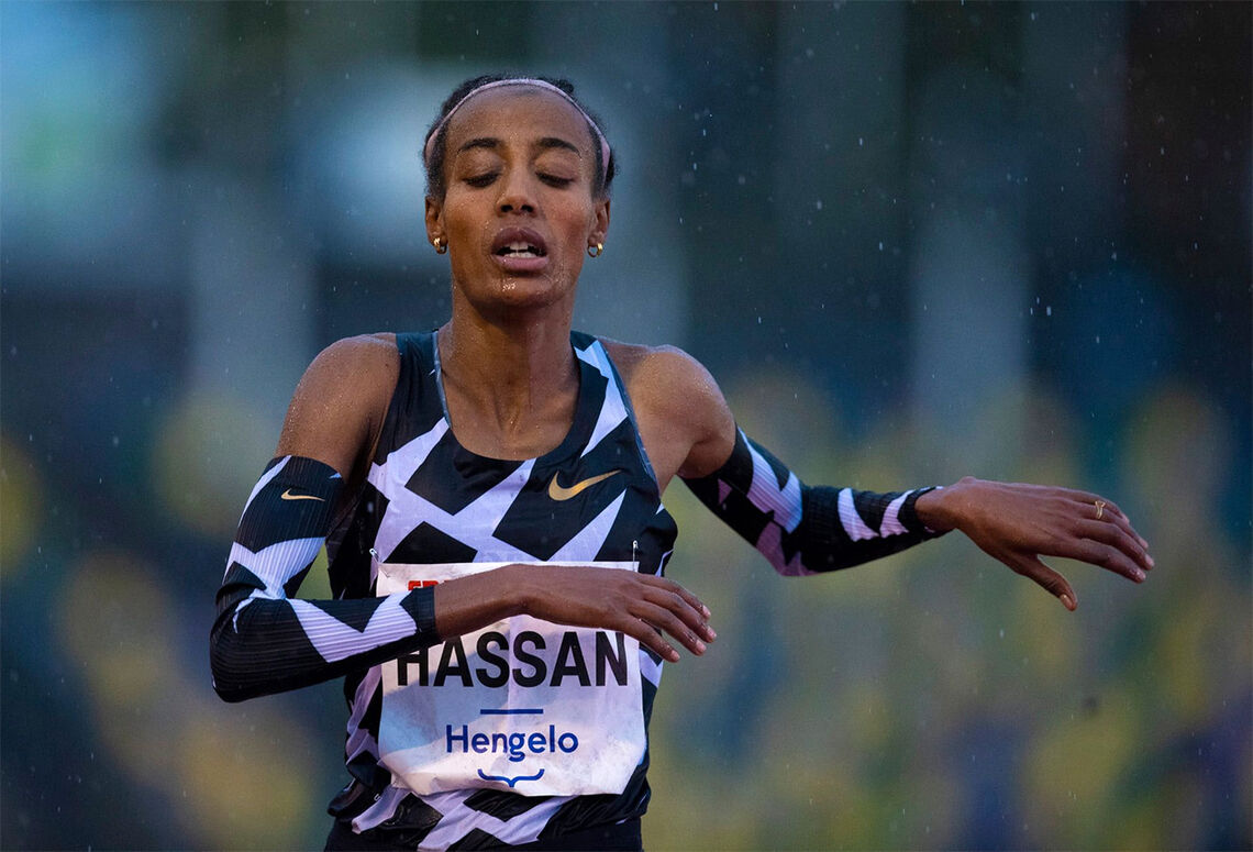 Sifan Hassan gikk for verdensrekorden, men klarte europarekorden på 10 000 meteren i Hengelo. (Foto: Global Sports Communication) 