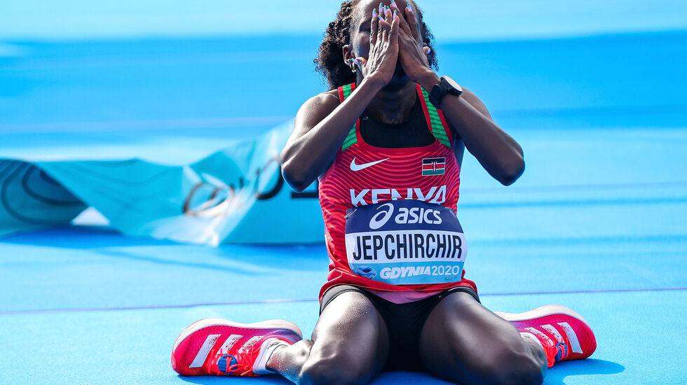 I fjor ble Peres Jepchirchir verdensmester på halvmaraton, og nå ble det olympisk gull på den kenyanske 27-åringen. (Arkivfoto: Dan Vernon for World Athletics)