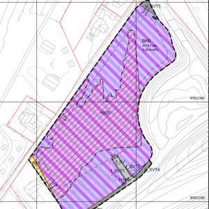 Utsnitt plankart Øysand vest næringområde
