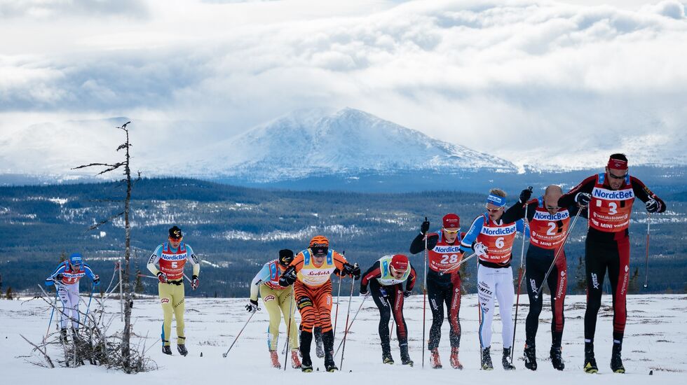 Årefjällsloppet blir nytt renn i Visma Ski Classics 2020/2021. Bildet er fra fjoråret da Årefjällsloppet var et Ski Classics Challenger-renn. (Foto: Magnus Östh)