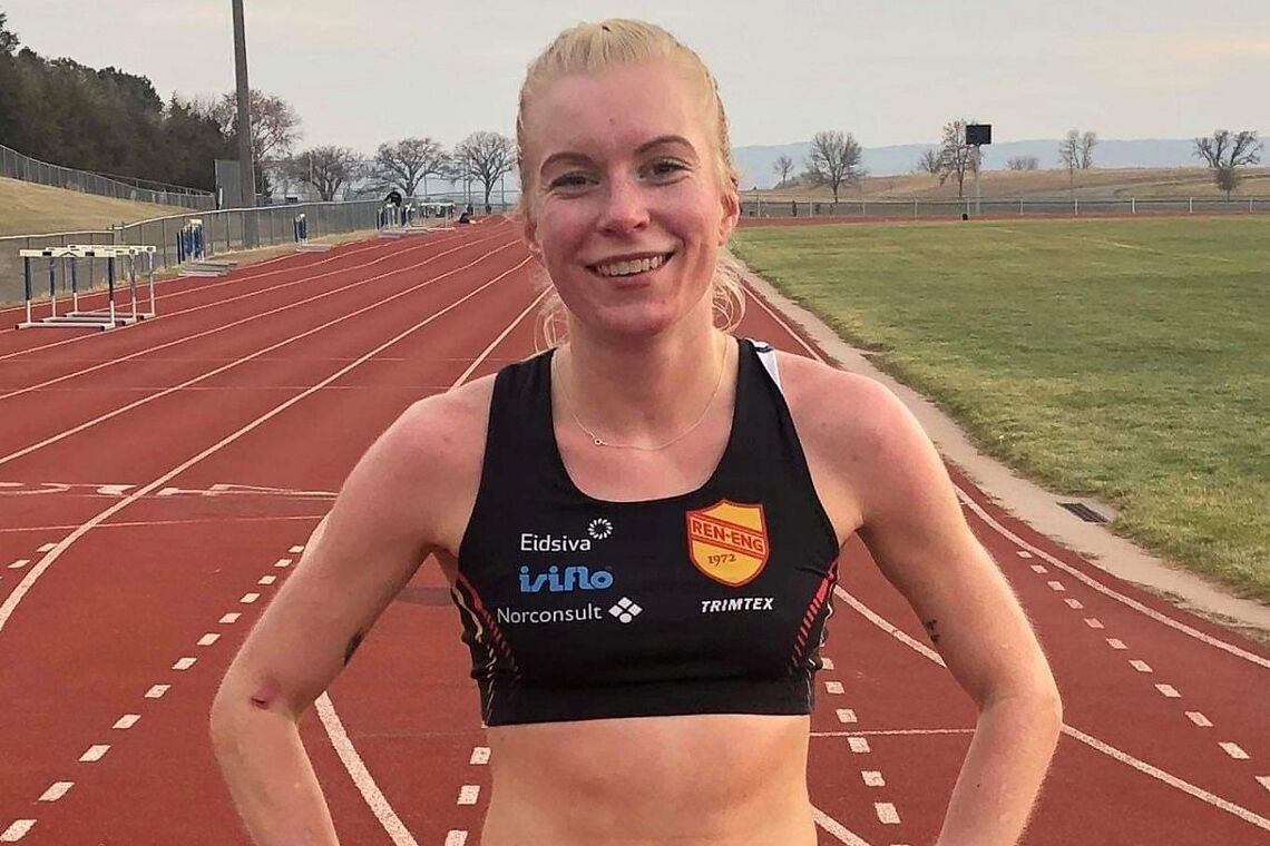 Ida Meli Narbuvoll etter en 10 000 meter test i november da hun løp på 32:43. (Privat foto)