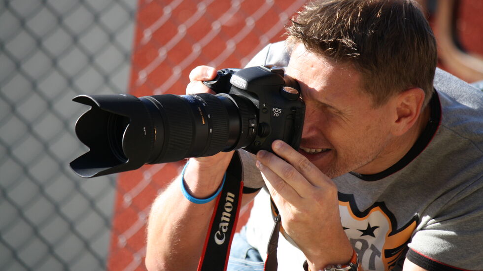 Bjørn i aksjon med fotografering for kondis.no i 2012 (Foto: Maja Samsonstuen)