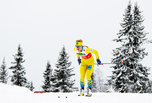 Sesongåpning: Selv om det er langløp hun satser på, hevda Emilie Fleten seg godt i åpningsrenna på Beitostølen, med en 9. og en 13. plass. (Foto: Vegard Wivestad Grøtt / Bildbyrån)
