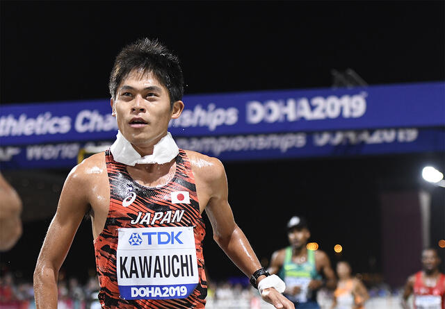 Yuki Kawauchi konkurrerer ofte og med svært gode resultater. Han har vunnet Boston Marathon og har en niendeplass fra VM i London i 2017. Her ser vi han under VM i Doha der han måtte nøye seg med en 29. plass. (Foto: Bjørn Johannessen) Yuki Kawauchi konkurrerer ofte og med svært gode resultater. Han har vunnet Boston Marathon og har en niendeplass fra VM i London i 2017. Her ser vi han under VM i Doha der han måtte nøye seg med en 29. plass. (Foto: Bjørn Johannessen)