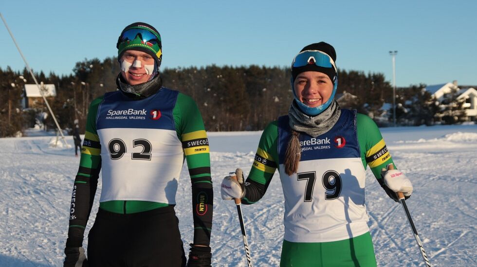 Olaf Talmo og Frida Øygard, begge Team NTNUI Sweco, etter lørdagens triumf på Geilo. (Alle foto: Arne Dag Myking)