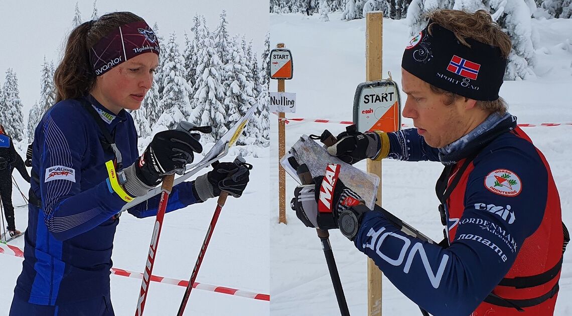 Anna Ulvsøen og Audun Heimdal på start i  førjuls ski-o på Sjusjøen tidligere i vinter. (Foto: Stein Arne Negård)