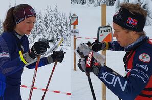 Anna Ulvsøen og Audun Heimdal på start i førjuls ski-o på Sjusjøen tidligere i vinter. (Foto: Stein Arne Negård)