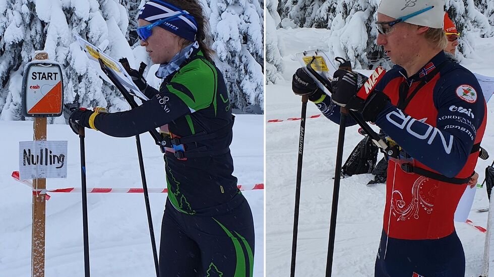 Evine Westli Andersen og Jørgen Baklid under førjuls ski-o på Sjusjøen i 2020. (Foto: Stein Arne Negård)