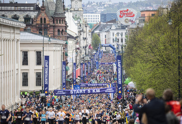 Sentrumsløpet, som eigentleg skulle gått 24. april i år, er utsett til 28. august. (Foto: Eirik Førde)