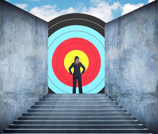 Veien fra midten til toppen som leder