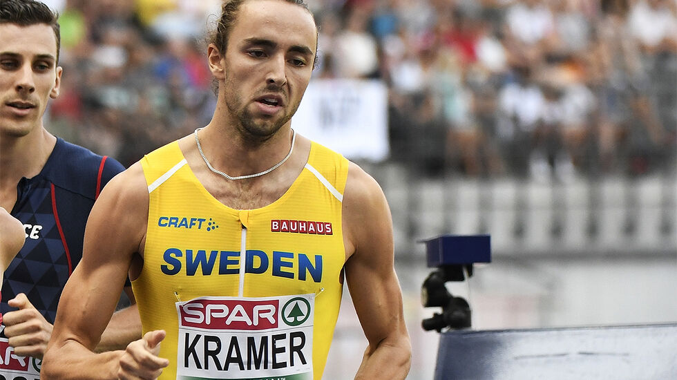 Andreas Kramer viste så god form nå at han kan være en medaljekandidat under innendørs-EM i Torun i mars. Her ser vi han under EM i Berlin der han løp inn til sølvmedalje. (Foto: Bjørn Johannessen) 