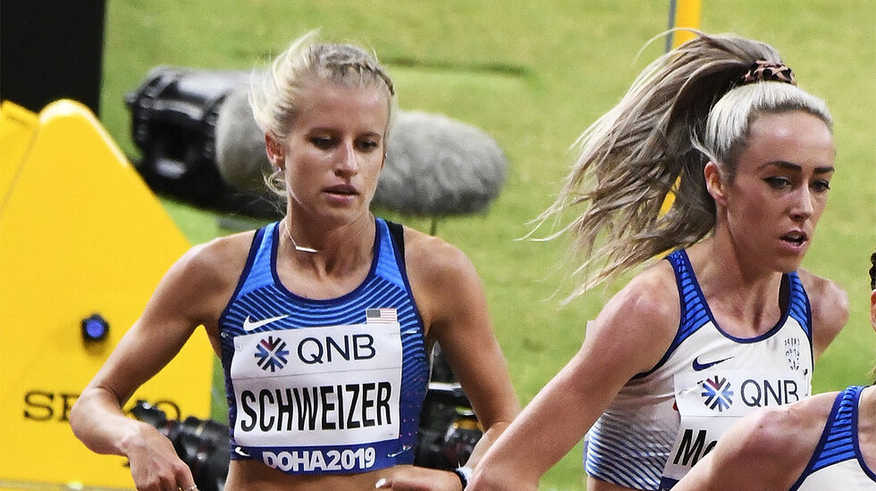 Karissa Schweizer ble nummer to og Eilish McColgan nummer tre, begge på klar ny pers. (Arkivfoto: Bjørn Johannessen) 