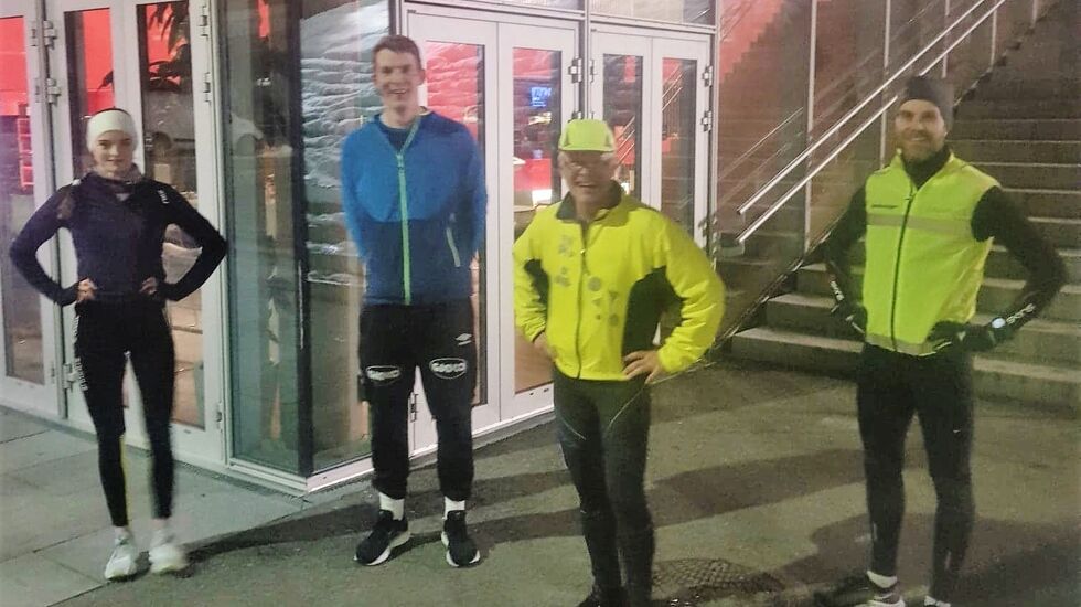På trening hos Kondistreninga Molde f.v: Live Solheimdal, Lars Christian Evensen, Paul-Johan Undheim, Simen Krogseth Olsen.  (Foto: André Hammerø Løseth)