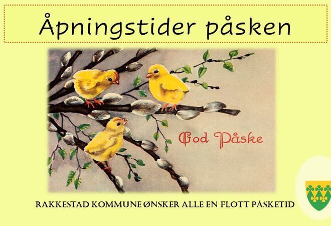 God påske fra Rakkestad kommune - info åpningstsider