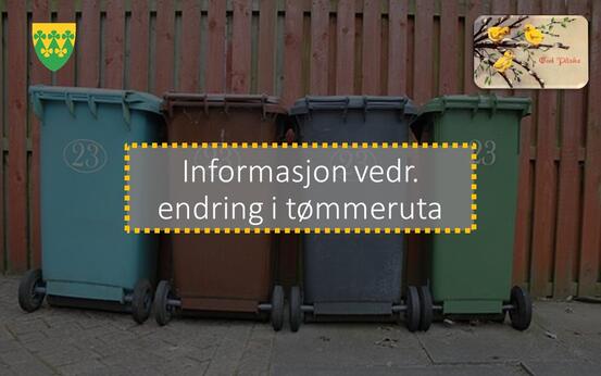 Endringer i tømmerutene for påsken i Rakkestad kommune