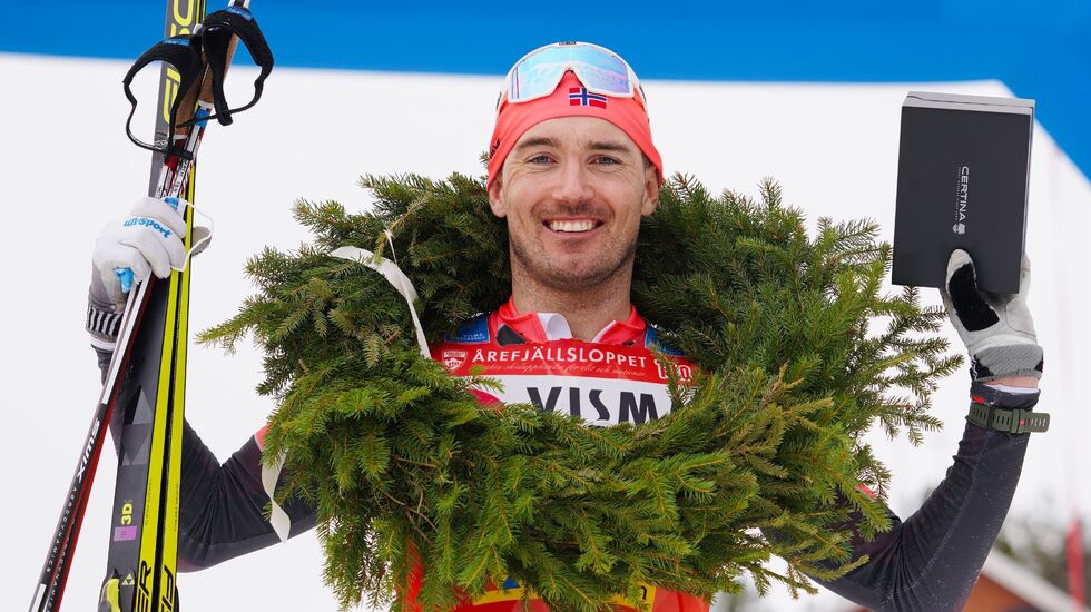 Andreas Nygaard er god til å stake og satte nylig verdensrekord på maraton på Concept2 SkiErg. Dette bildet er fra da han vant det 100 km lange avslutningsrennet i Ski Classics i svenske Vålådalen i 2021. (Foto: Visma Ski Classics)
