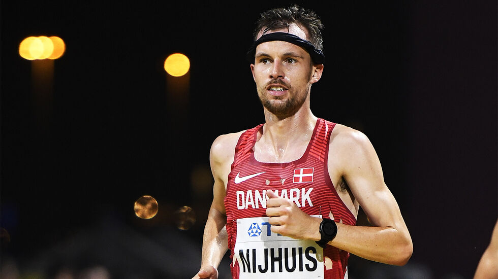 Thijus Nijhuis løp maraton for Danmark under VM i Doha i 2019 og ble nummer 31 med 2.18.10 under varme forhold. (Foto: Bjørn Johannessen)