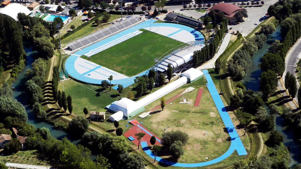 Det blir ikke noe U18-EM på den blå banen i Rieti i år heller. (Foto: Det europeiske friidrettsforbundet)