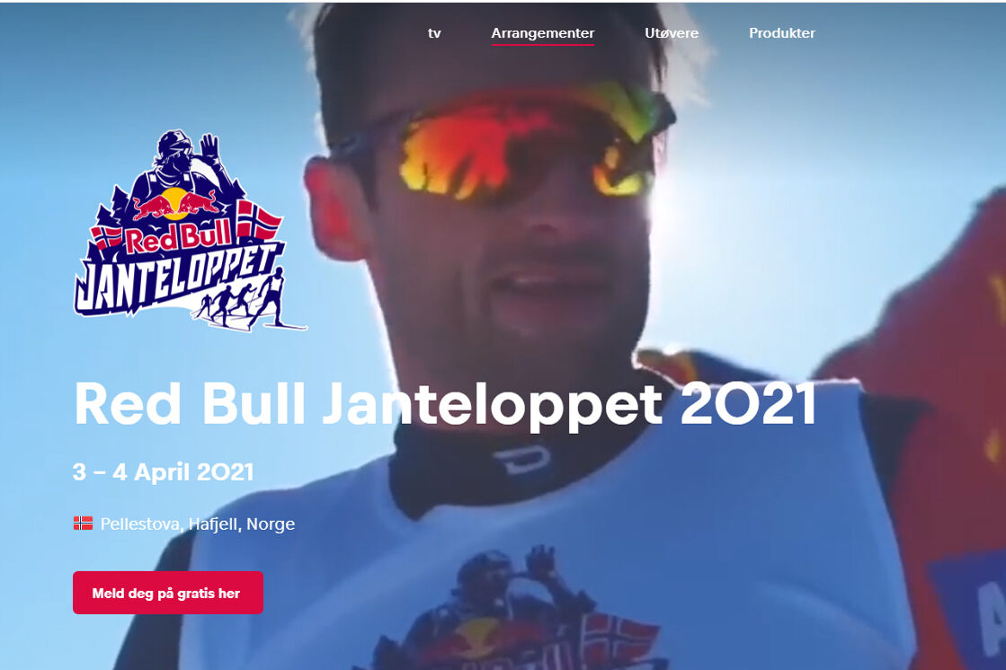 Red Bulls Janteloppet er i år et rent Strava-løp som går over to dager. Petter Northug er en av profilene her, både i markedsføringen og i løypen. (Foto fra arrangørens side)