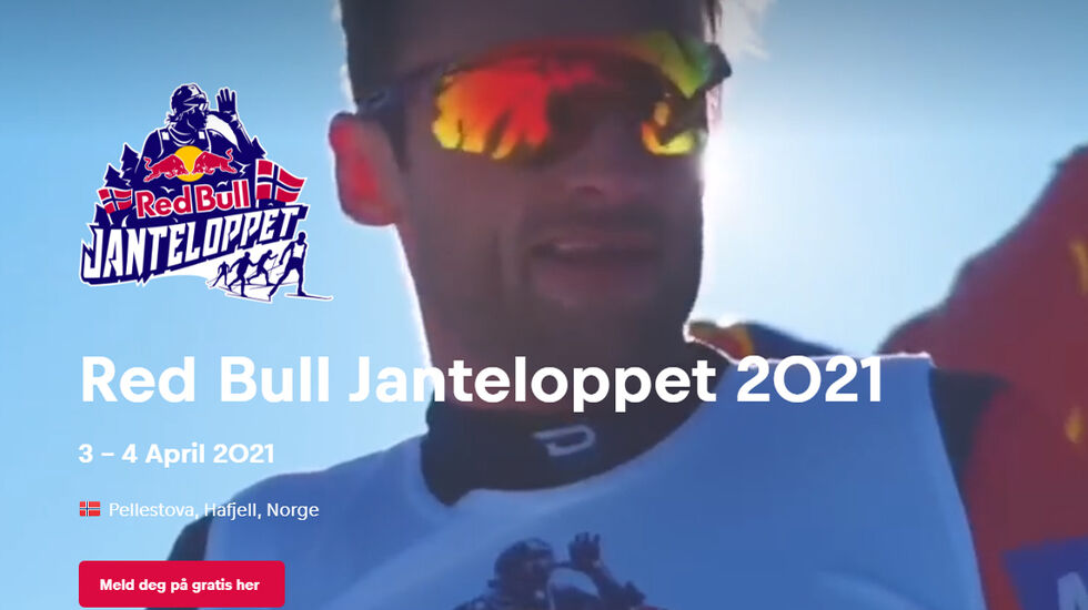 Red Bulls Janteloppet er i år et rent Strava-løp som går over to dager. Petter Northug er en av profilene her, både i markedsføringen og i løypen. (Foto fra arrangørens side)