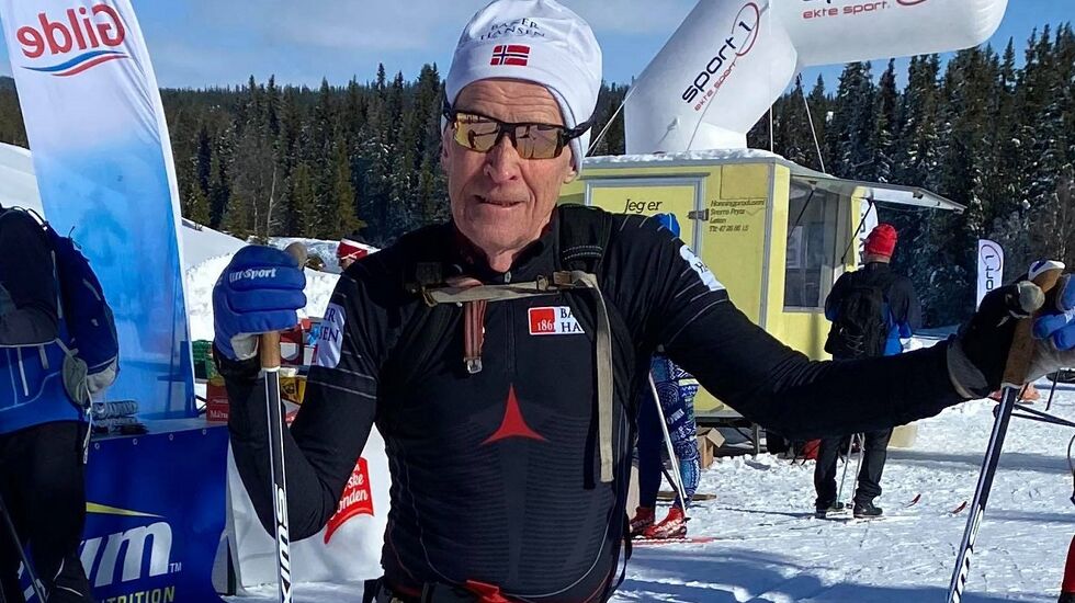 Olaf Lia på tur i Birkebeinerløypa i mars. (Foto: Inge Øyen) 