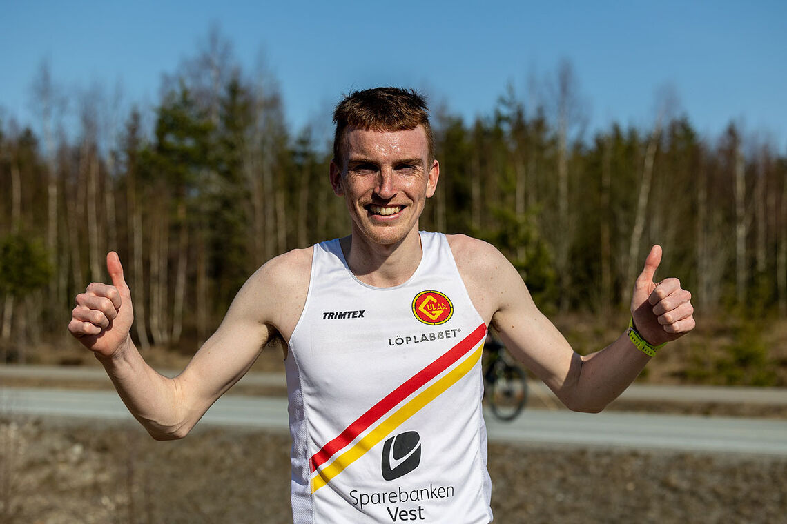 Marius Vedvik fikk en god start på sesongen da han løp 5 km testløp raskere enn han gjorde i fjor. (Foto: Samuel Hafsahl)