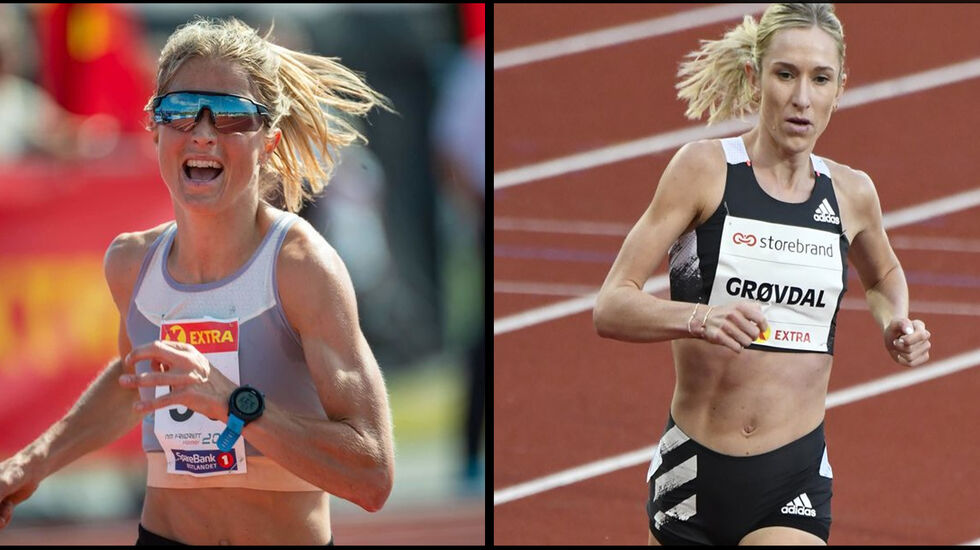 Therese Johaug møter Karoline Bjerkeli Grøvdal til dyst på Bislett førstkommende lørdag. Blir det OL på begge? (Foto: Samuel Hafsahl og Bjørn Johannessen)