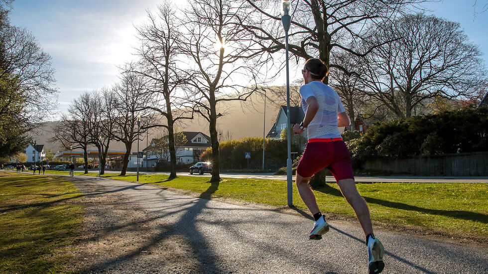 Stian Bråten Johannessen gjorde sitt løp alene, i tet hele veien. (Alle foto: Arne dag Myking)