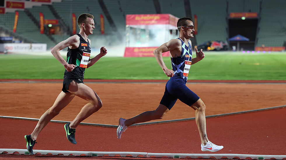 Narve Gilje Nordås og Henrik Ingebrigtsen løp fortere enn de noen gang før har gjort på henholdsvis 1500 og 5000 m. (Arkivfoto: Samuel Hafsahl) 