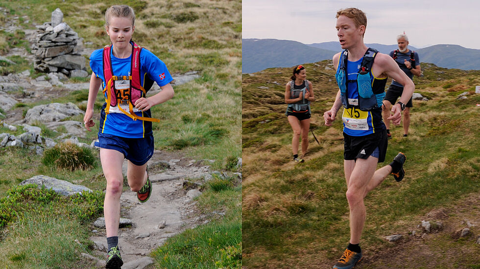 Selma Eldevik som ikke fyller 16 år før til høsten, tok en overraskende, men klar seier i Bergen Fjellmaraton. Halfdan-Emil Færø var derimot en av favorittene. (Foto: Arne Dag Myking)