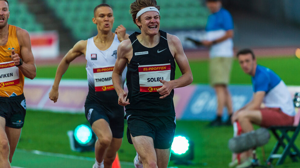 Ole Jakob Høsteland Solbu var eneste norske deltaker på herrenes 800 meter i Nordisk mesterskap. Han løp inn til en sjetteplass, nøyaktig seks sekunder bak personlige rekord. (Foto: Samuel Hafsahl)