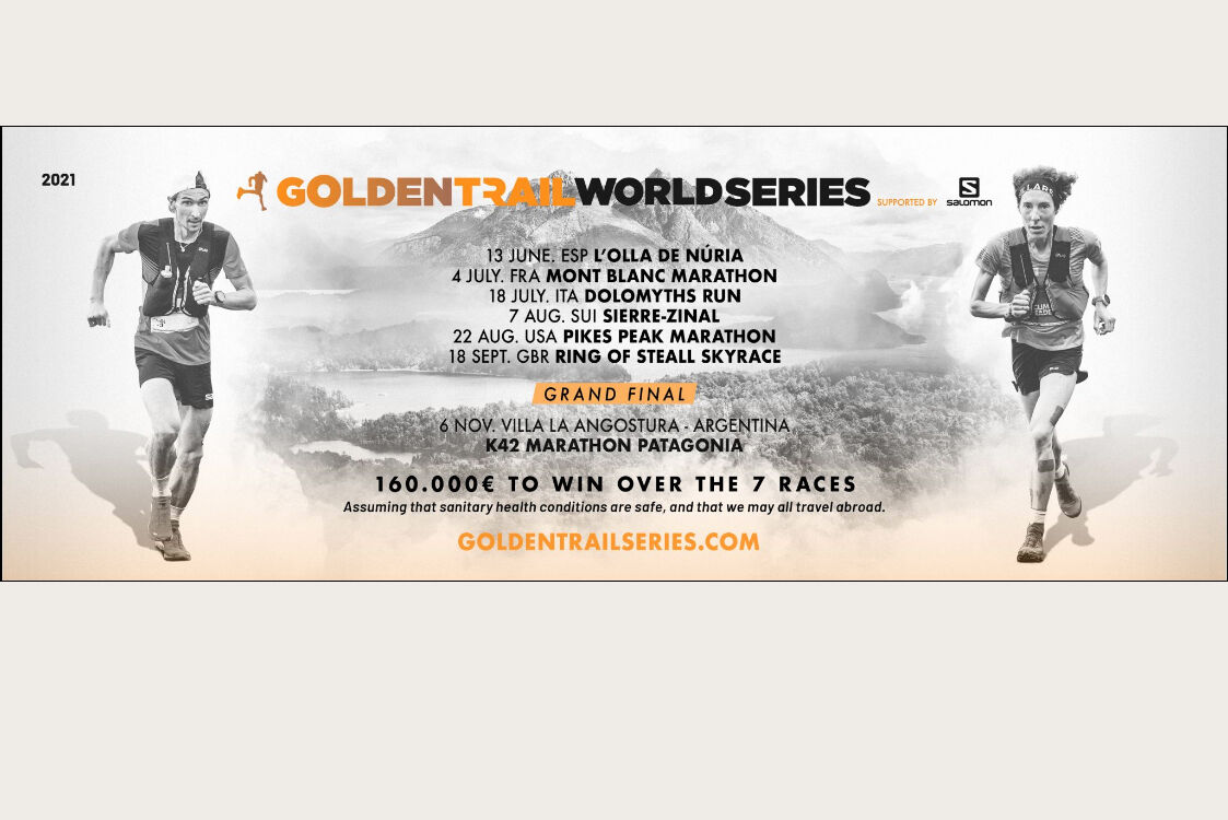 Plakaten som viser årets løp i Golden Trail World Series.