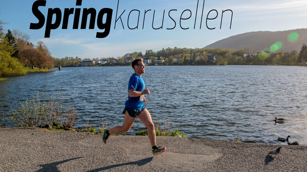 Springkarusellen er en serie med løp som går i en fast løype rundt Tveitevannet i Bergen. (Foto: Arne Dag Myking)