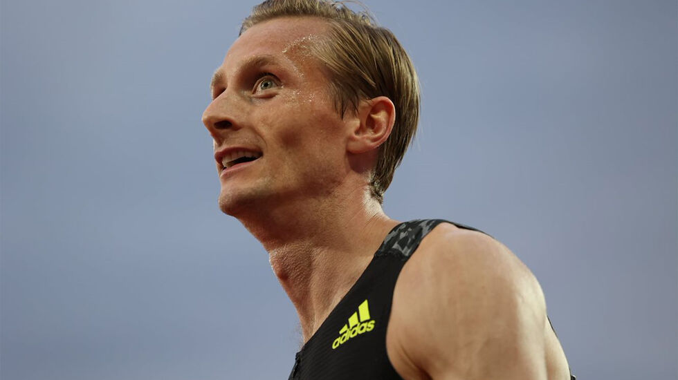 Ferdinand Kvan Edman fikk absolutt vist at han hadde noe å i et Diamond League-felt å gjøre. (Foto: Samuel Hafsahl)