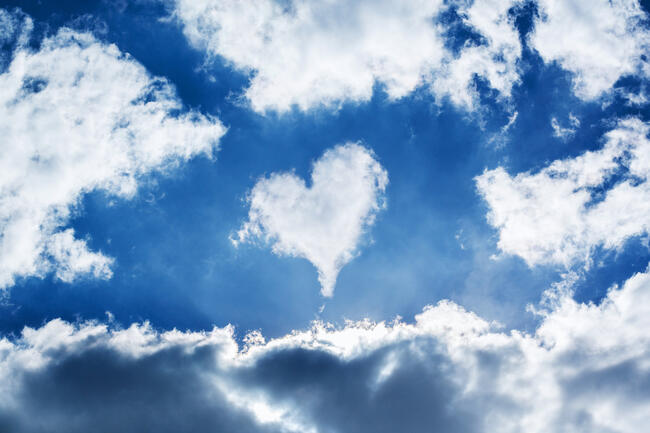 Cloud heart in the sky beautiful