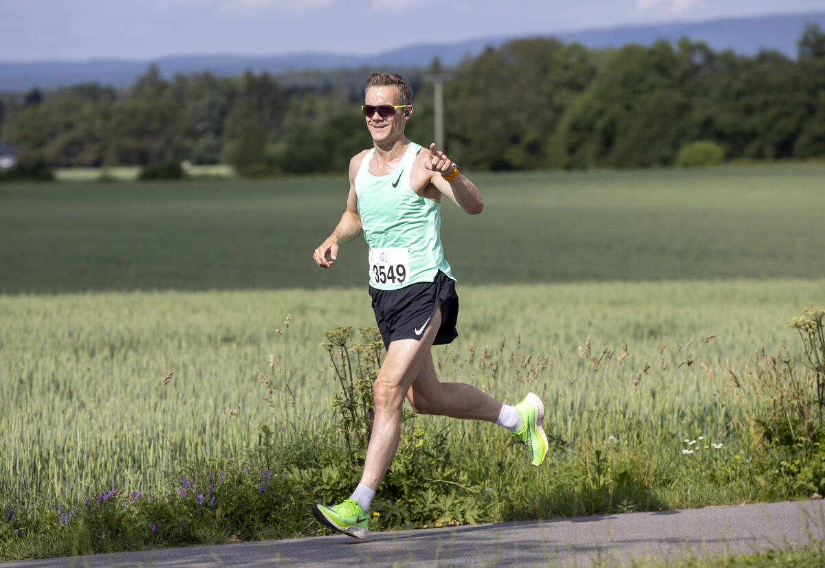 Jørgen Berg Andersen fra Sandefjord løp halvmaraton på 1.28.40.